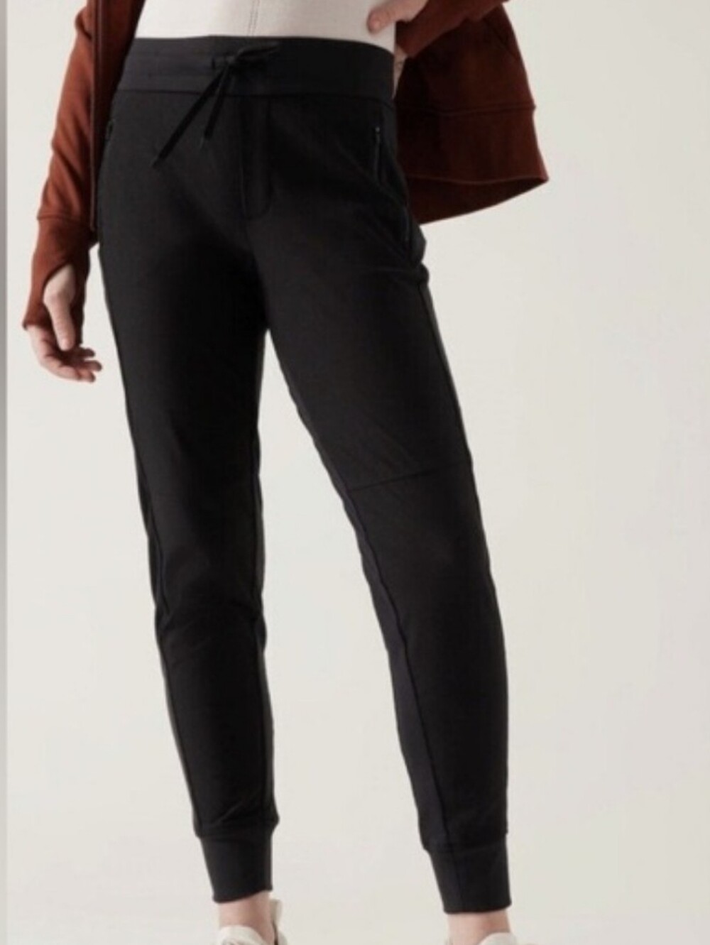 Athleta Headlands Hybrid Trek Jogger In Black And Brown Size 10